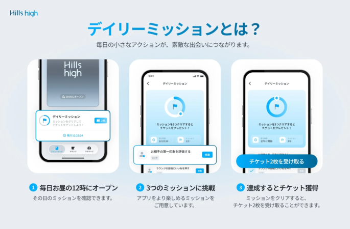 Hills high デイリーミッション説明