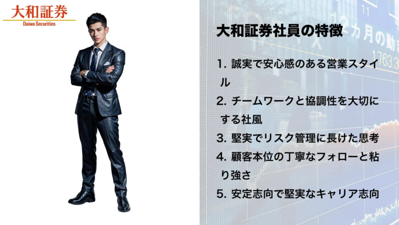 大和証券社員の特徴