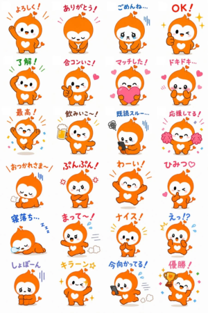 コンパくんLINEスタンプ一覧