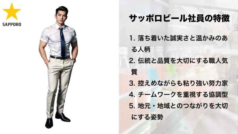 サッポロビール社員の特徴