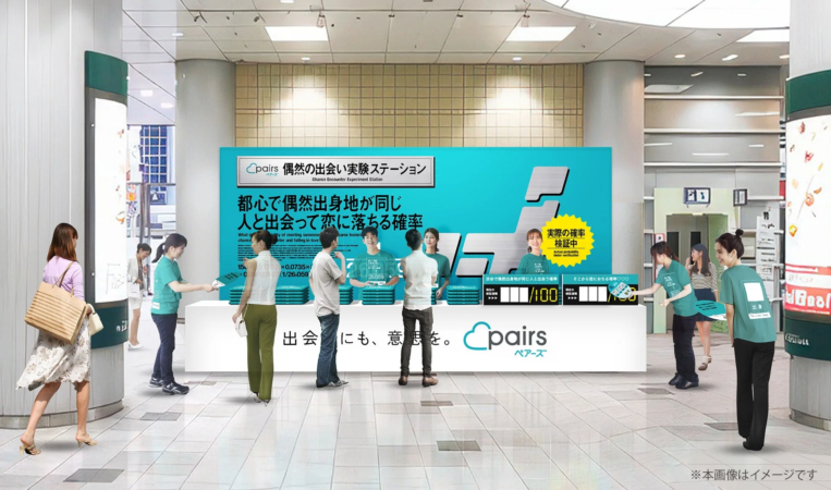 偶然の出会い実験ステーションの様子