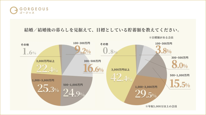 貯蓄額目標の円グラフ
