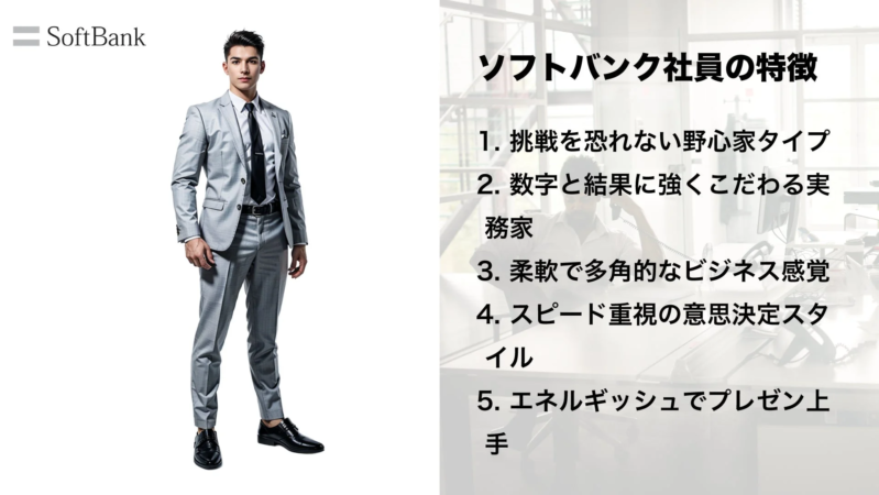 ソフトバンク社員の特徵