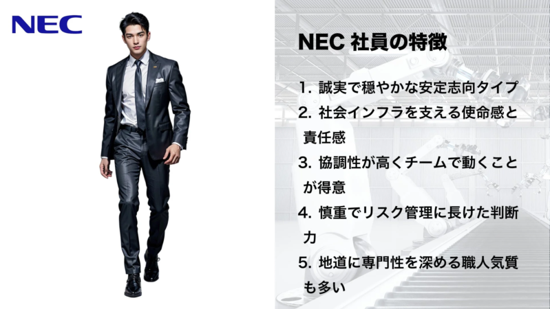 NEC 社員の特徴
