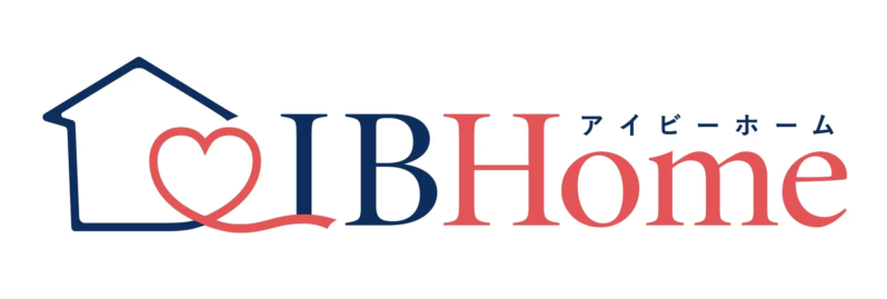 家の形とハートのモチーフが組み合わされた「IBHome(アイビーホーム)」のロゴマーク