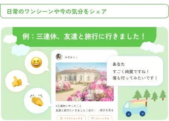 つぶやき機能の画面