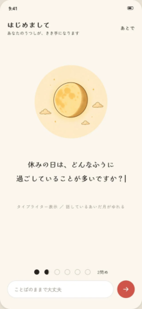 自分への問いかけ画面