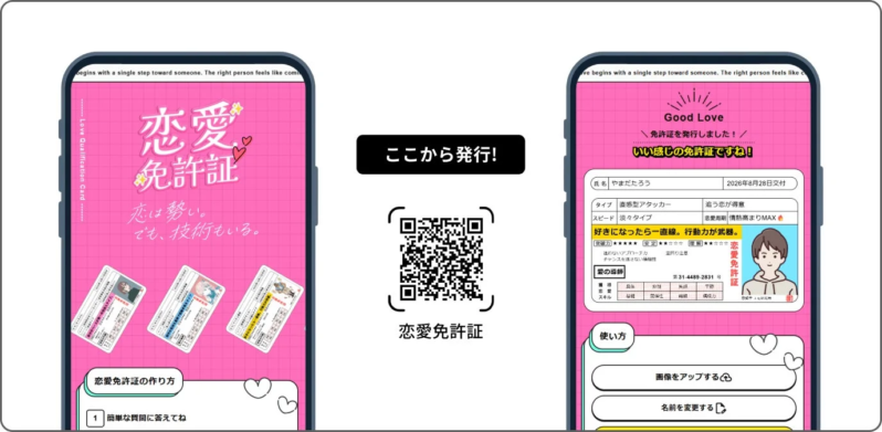 恋愛免許証作成方法