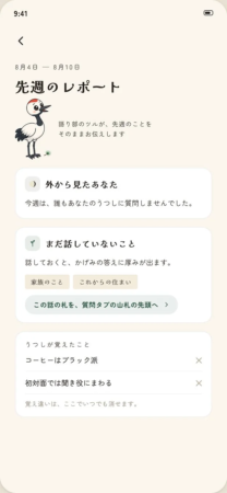 週間レポート画面1